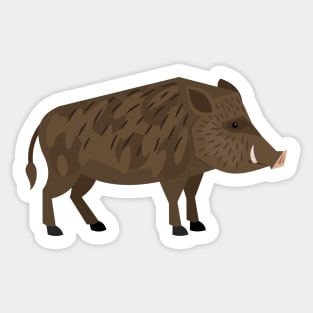 Brown Boar Sticker